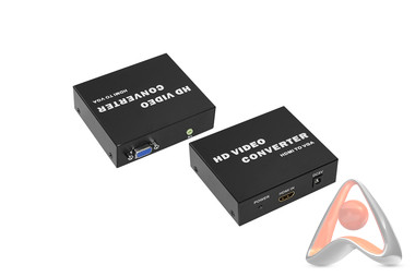 Конвертер HDMI на VGA + Стерео 3,5 мм, металл REXANT