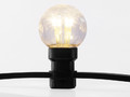 LED Galaxy Bulb String 10м, черный КАУЧУК, 30 ламп*6 LED ТЕПЛО-БЕЛЫЕ
