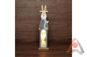 Деревянная фигурка с подсветкой «Рождественский олень»