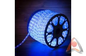 Дюралайт LED, эффект мерцания (2W) - синий, 36 LED/м, бухта 100м