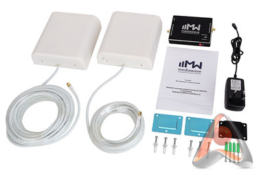MWK-921-N: комплект для усиления сотового сигнала и интернета 900/2100МГц (GSM/3G-UMTS),  65дб/200мВ