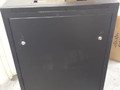 Шкаф напольный, дверь стекло, 22U, с замком, 600x600x1166 мм, черный (подержанный)