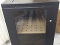 Шкаф напольный, дверь стекло, 22U, с замком, 600x600x1166 мм, черный (подержанный)