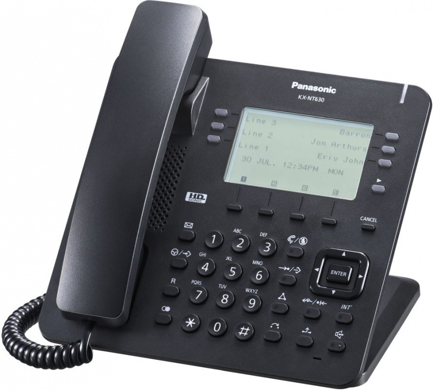 IP-телефон Panasonic KX-NT630RU-B, черный