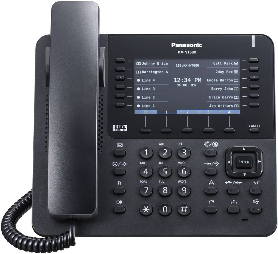 IP-телефон Panasonic KX-NT680RU-B, черный
